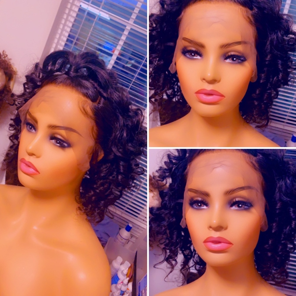 Custom curly bob